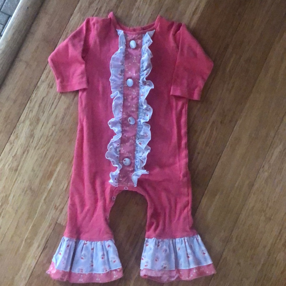 Ricrac & Ruffles flower romper